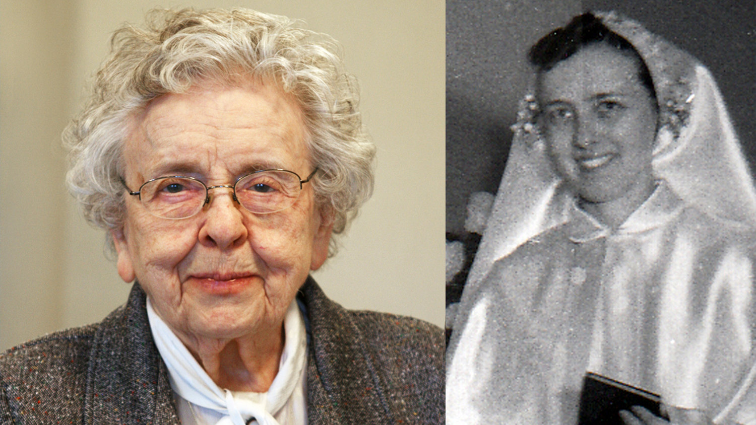 LEFT: Franciscan Sister Evelyn Lamb. R LEFT: Franciscan Sister Evelyn Lamb in 1950.